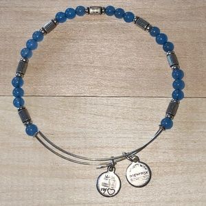 Sky Blue Beaded Alex and Ani Bracelet
